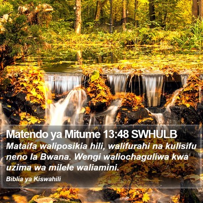 Matendo ya Mitume 13:48 SWHULB Bible Verse Image
