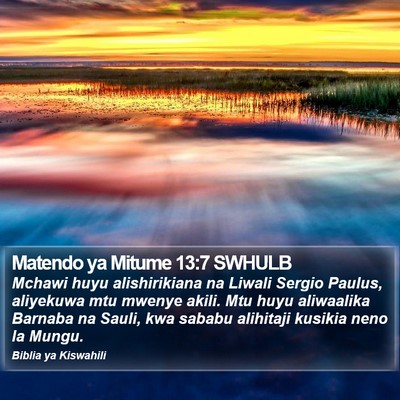 Matendo ya Mitume 13:7 SWHULB Bible Verse Image
