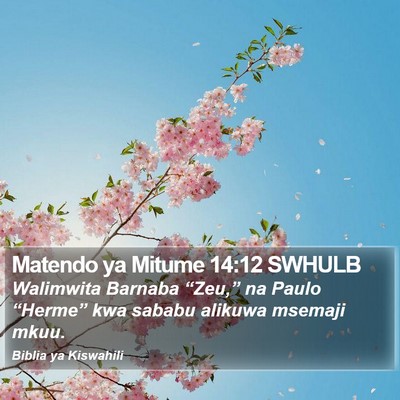 Matendo ya Mitume 14:12 SWHULB Bible Verse Image