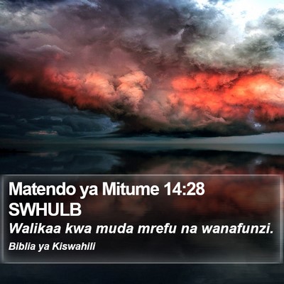 Matendo ya Mitume 14:28 SWHULB Bible Verse Image