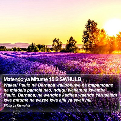 Matendo ya Mitume 15:2 SWHULB Bible Verse Image