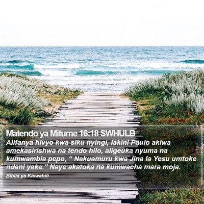 Matendo ya Mitume 16:18 SWHULB Bible Verse Image