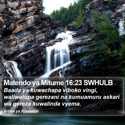 Matendo ya Mitume 16:23 SWHULB Bible Verse Image