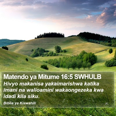 Matendo ya Mitume 16:5 SWHULB Bible Verse Image