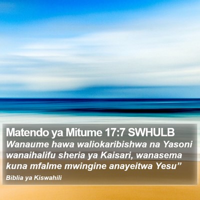 Matendo ya Mitume 17:7 SWHULB Bible Verse Image