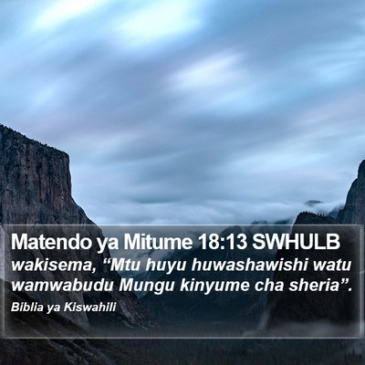 Matendo ya Mitume 18:13 SWHULB Bible Verse Image