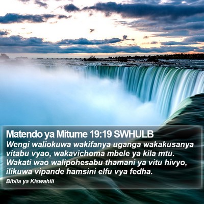 Matendo ya Mitume 19:19 SWHULB Bible Verse Image