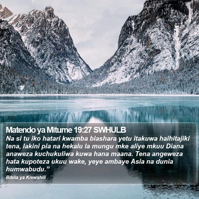 Matendo ya Mitume 19:27 SWHULB Bible Verse Image