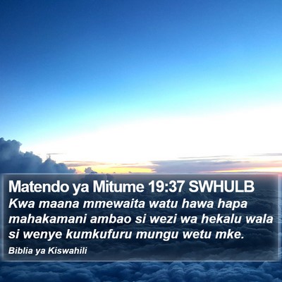 Matendo ya Mitume 19:37 SWHULB Bible Verse Image