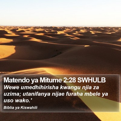 Matendo ya Mitume 2:28 SWHULB Bible Verse Image