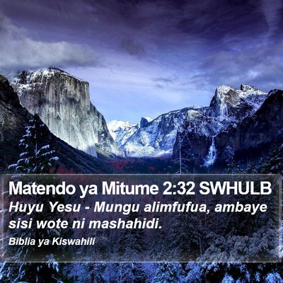 Matendo ya Mitume 2:32 SWHULB Bible Verse Image