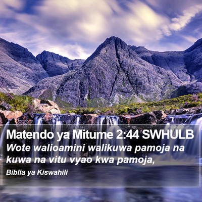 Matendo ya Mitume 2:44 SWHULB Bible Verse Image