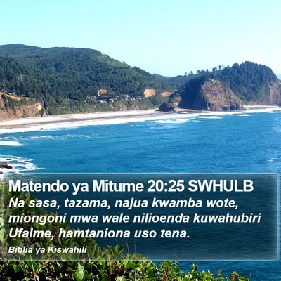 Matendo ya Mitume 20:25 SWHULB Bible Verse Image