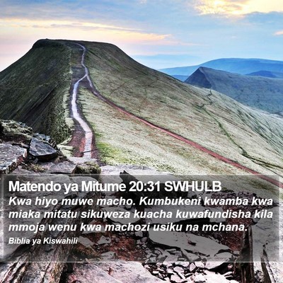 Matendo ya Mitume 20:31 SWHULB Bible Verse Image