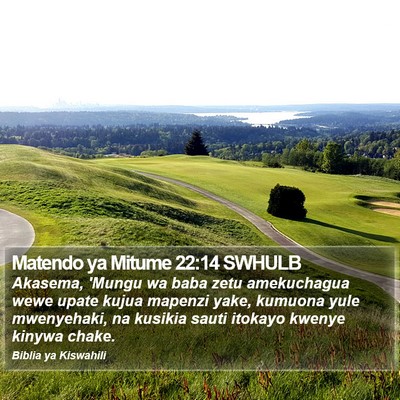 Matendo ya Mitume 22:14 SWHULB Bible Verse Image
