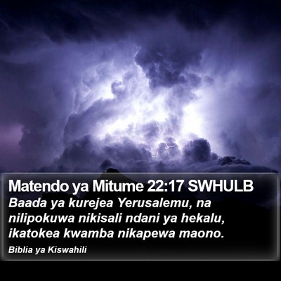 Matendo ya Mitume 22:17 SWHULB Bible Verse Image