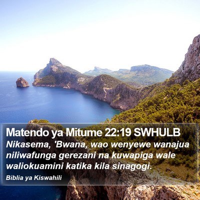 Matendo ya Mitume 22:19 SWHULB Bible Verse Image