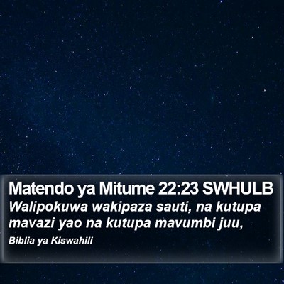 Matendo ya Mitume 22:23 SWHULB Bible Verse Image