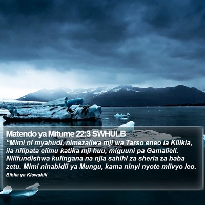 Matendo ya Mitume 22:3 SWHULB Bible Verse Image