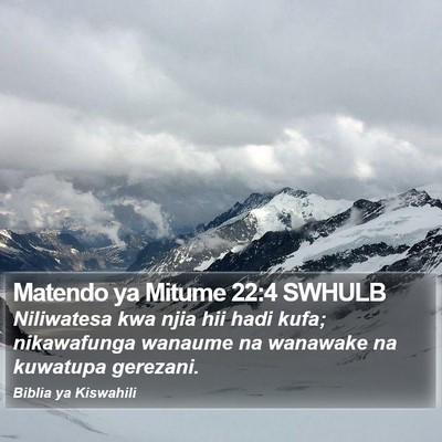 Matendo ya Mitume 22:4 SWHULB Bible Verse Image