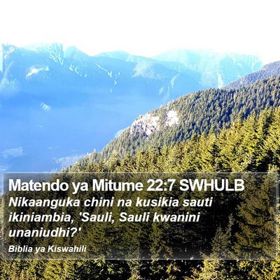 Matendo ya Mitume 22:7 SWHULB Bible Verse Image