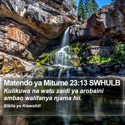 Matendo ya Mitume 23:13 SWHULB Bible Verse Image