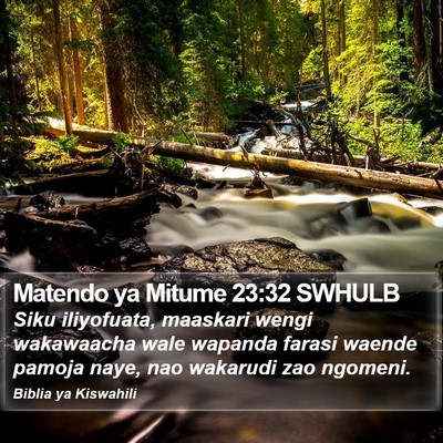Matendo ya Mitume 23:32 SWHULB Bible Verse Image