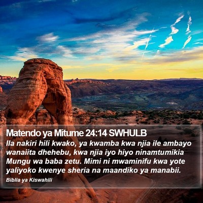 Matendo ya Mitume 24:14 SWHULB Bible Verse Image