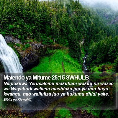 Matendo ya Mitume 25:15 SWHULB Bible Verse Image