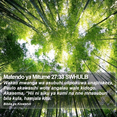 Matendo ya Mitume 27:33 SWHULB Bible Verse Image