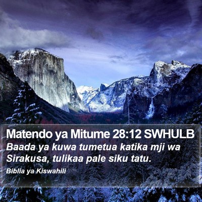 Matendo ya Mitume 28:12 SWHULB Bible Verse Image