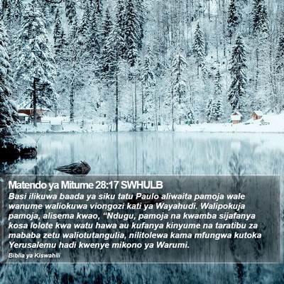 Matendo ya Mitume 28:17 SWHULB Bible Verse Image