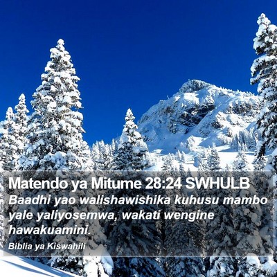 Matendo ya Mitume 28:24 SWHULB Bible Verse Image
