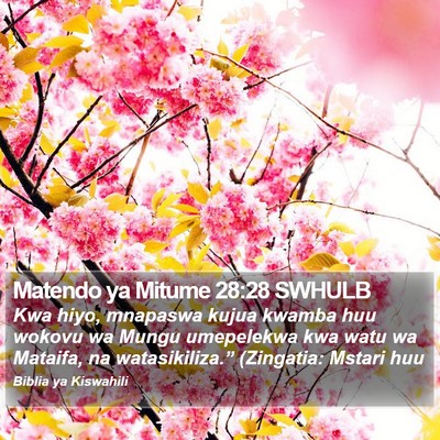 Matendo ya Mitume 28:28 SWHULB Bible Verse Image