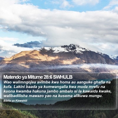 Matendo ya Mitume 28:6 SWHULB Bible Verse Image