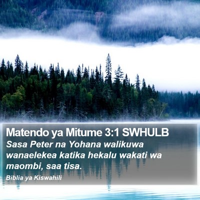 Matendo ya Mitume 3:1 SWHULB Bible Verse Image