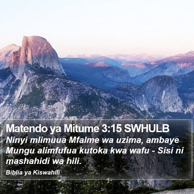 Matendo ya Mitume 3:15 SWHULB Bible Verse Image