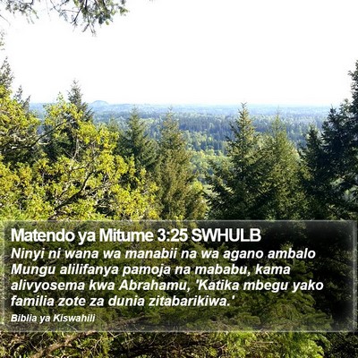 Matendo ya Mitume 3:25 SWHULB Bible Verse Image