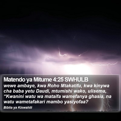 Matendo ya Mitume 4:25 SWHULB Bible Verse Image