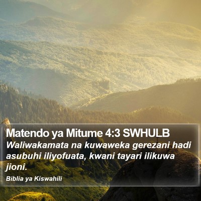 Matendo ya Mitume 4:3 SWHULB Bible Verse Image