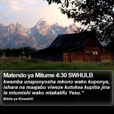 Matendo ya Mitume 4:30 SWHULB Bible Verse Image