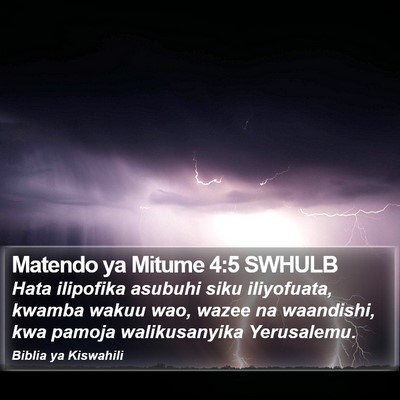 Matendo ya Mitume 4:5 SWHULB Bible Verse Image