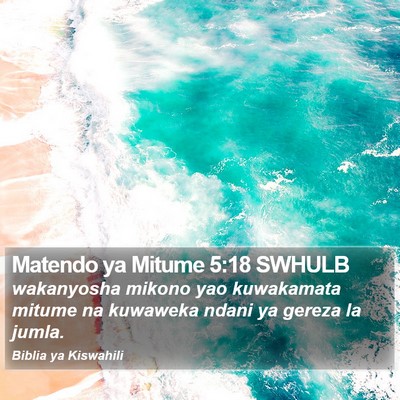 Matendo ya Mitume 5:18 SWHULB Bible Verse Image