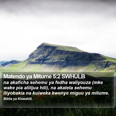 Matendo ya Mitume 5:2 SWHULB Bible Verse Image