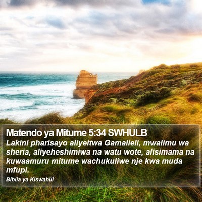 Matendo ya Mitume 5:34 SWHULB Bible Verse Image