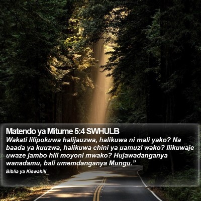 Matendo ya Mitume 5:4 SWHULB Bible Verse Image