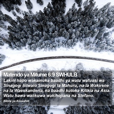 Matendo ya Mitume 6:9 SWHULB Bible Verse Image