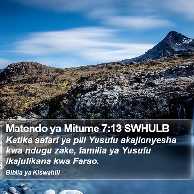 Matendo ya Mitume 7:13 SWHULB Bible Verse Image