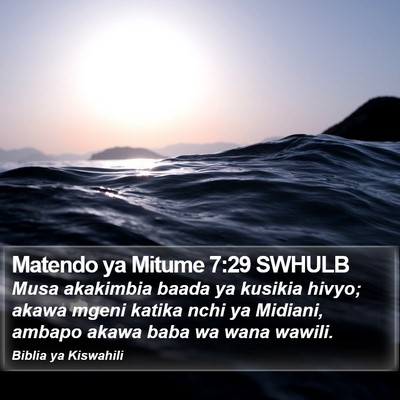 Matendo ya Mitume 7:29 SWHULB Bible Verse Image