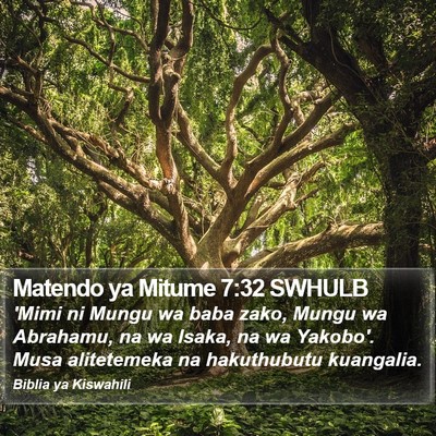 Matendo ya Mitume 7:32 SWHULB Bible Verse Image